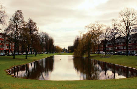urban landscape in the city Groningen, Netherlandsの写真素材