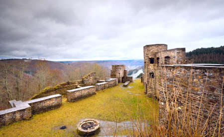 ruins of  Winneburg castle on the hill close to Cochemのeditorial素材