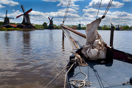 view on windmills from ship