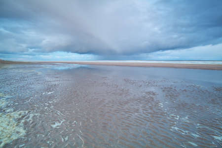 North sea coast in morning, North Holland, Netherlands