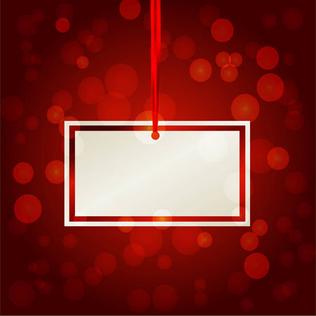 greeting card with red ribbonのイラスト素材