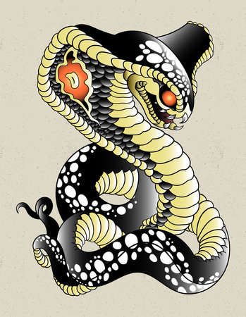 cobra tattoo artのイラスト素材