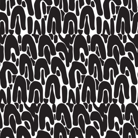 Abstract seamless pattern in vector. Nature print. Fabric texture. Animal print leopard skin. Wild safari background cheetah fur fabric. Graphic vector art. Leopard texture. Black and white backgroundのイラスト素材