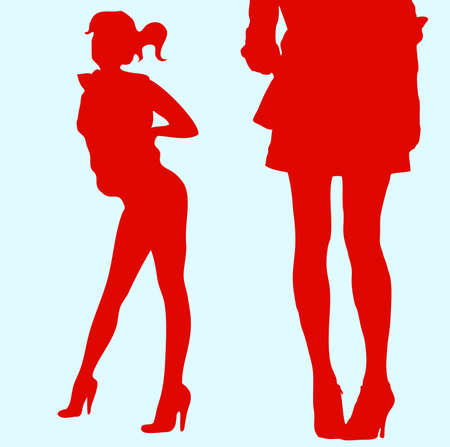 beautiful body, legs and clothesのイラスト素材