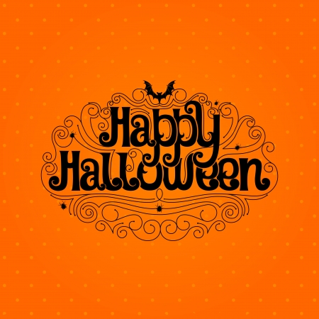 Happy Halloween Typography bannerのイラスト素材