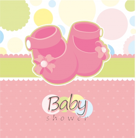 Baby shower greeting cardのイラスト素材