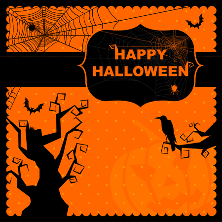 Happy Halloween greeting cardのイラスト素材