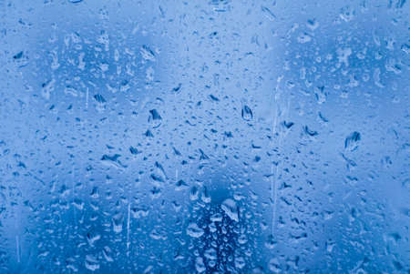 Water droplets on glassの写真素材