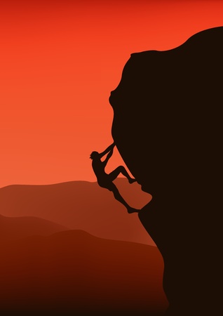rock climber vectorのイラスト素材