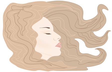 sleeping girl vectorのイラスト素材