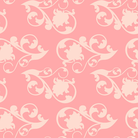 spring flowers on pink - floral seamless patternのイラスト素材