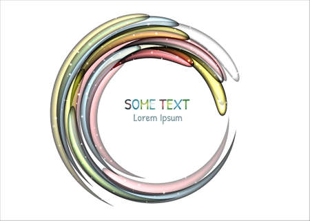 Vector rainbow abtract element on white backgroundのイラスト素材