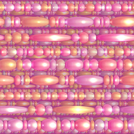 Vector seamless pattern with shiny colored beadsのイラスト素材