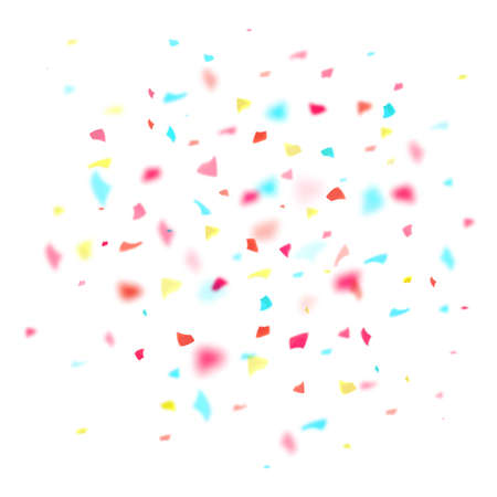 Rainbow confetti isolated on white background. Vector illustration.のイラスト素材