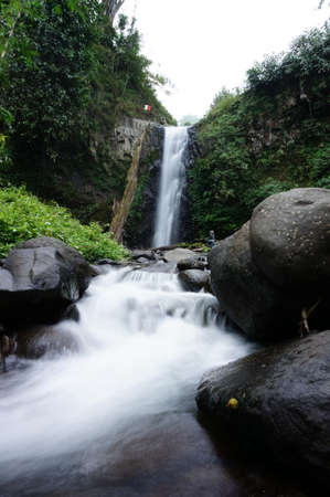 Rayap Waterfall is a beautiful place to visit with clear water and comes from mountain sourcesの写真素材