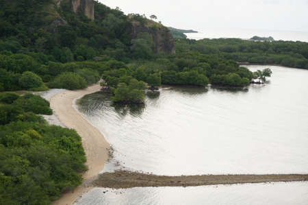 unspoiled and beautiful white sandy beachesの写真素材