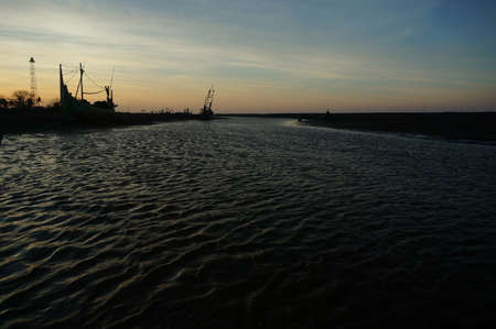 beautiful sunset or sunrise on the seashoreの写真素材