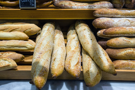 Bread in a bakery or baker's shop