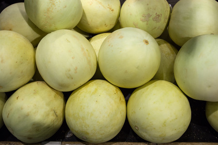 Melon in food storeの写真素材