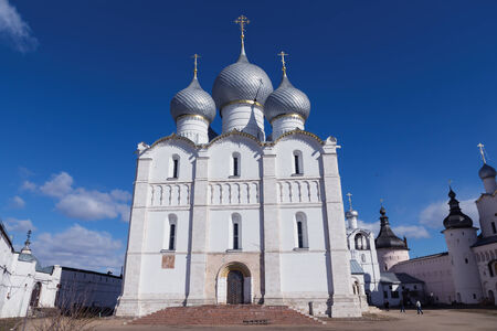 towers of Rostov Kremlin near Yaroslavl, Russiaの写真素材