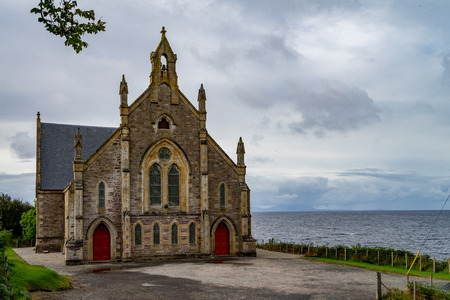 The coastal village of Gairloch in the remote Scottish Highlands, UKの写真素材