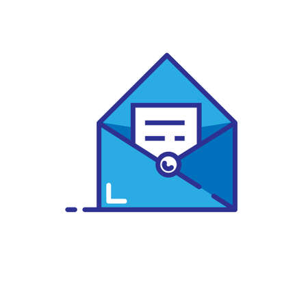 Clean Color Mail Icon Template Designのイラスト素材