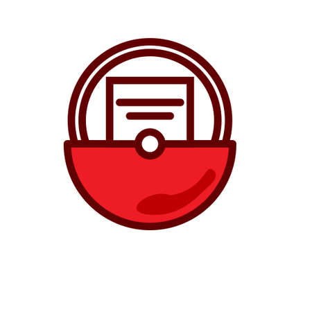 Email icon, envelope and website button, vector graphicsのイラスト素材