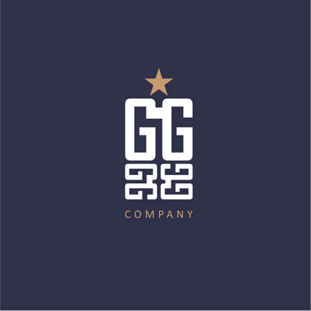 Monogram harmony flat design vectorのイラスト素材