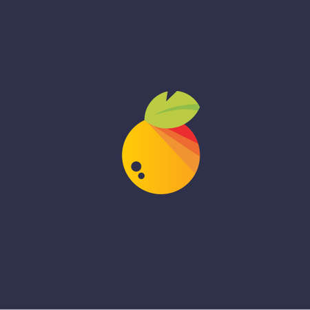fresh orange modern design vector illustrationのイラスト素材