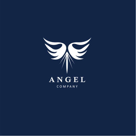 angel flat monogram design vector illustrationのイラスト素材