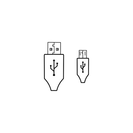data cable logo icon design templateのイラスト素材