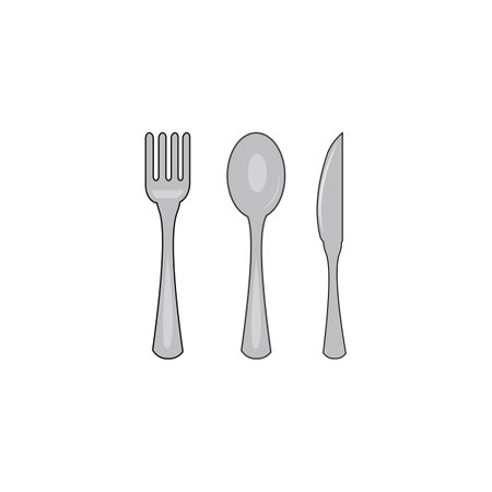 spoon icon logo vector design templateのイラスト素材