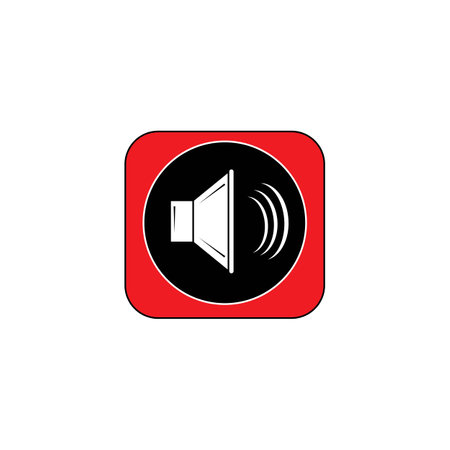 speaker logo icon vector design templateのイラスト素材