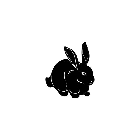 rabbit logo icon vector design templateのイラスト素材