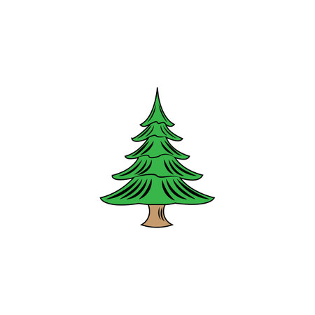 Christmas tree logo icon design templateのイラスト素材