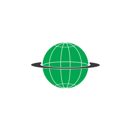 globe logo icon vector design templateのイラスト素材