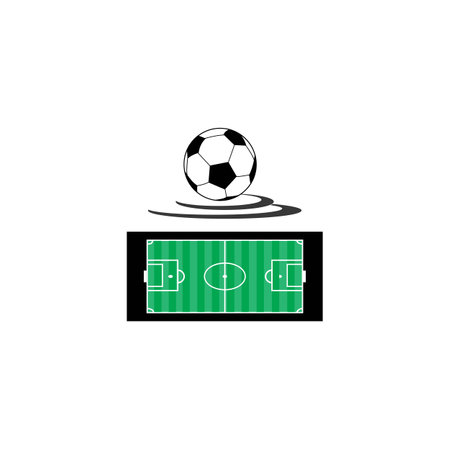 football field icon logo vector design templateのイラスト素材