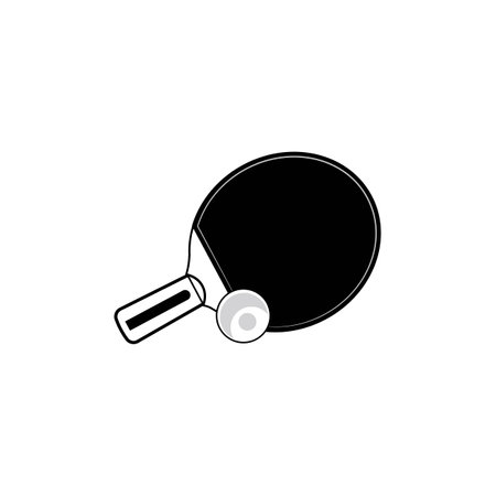 paddle and ball icon logo vector design templateのイラスト素材