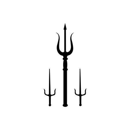trident icon logo vector design templateのイラスト素材