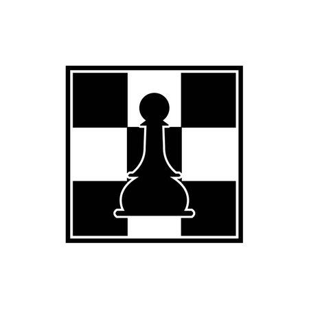 chess logo icon vector design templateのイラスト素材