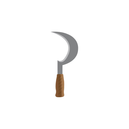 sickle icon logo vector design templateのイラスト素材