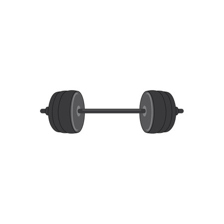 Barbell, Dumbbell Gym Icon Logo Template gym Badge, Fitness Logo Designのイラスト素材