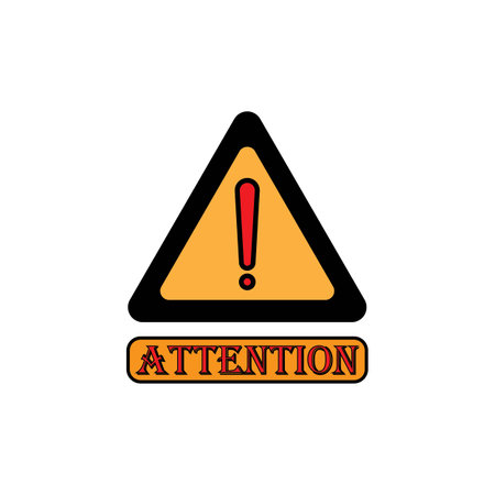 Aware or attention logo vector icon designのイラスト素材