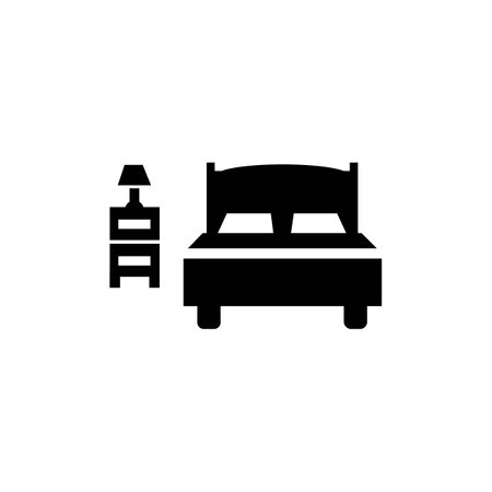 bedroom icon logo vector design templateのイラスト素材