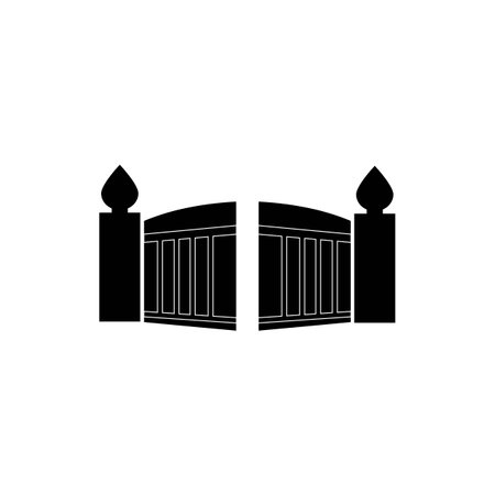 gate icon logo vector design templateのイラスト素材