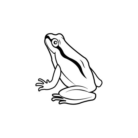 frog icon logo vector design templateのイラスト素材