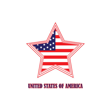 American flag icon logo vector design templateのイラスト素材