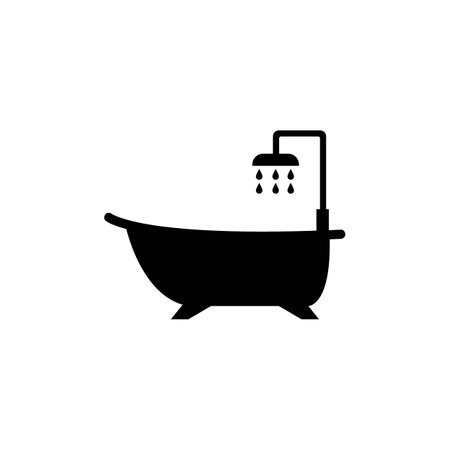bathtub icon logo vector design templateのイラスト素材