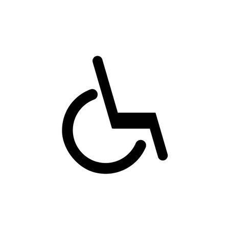 wheel chair icon logo vector design templateのイラスト素材