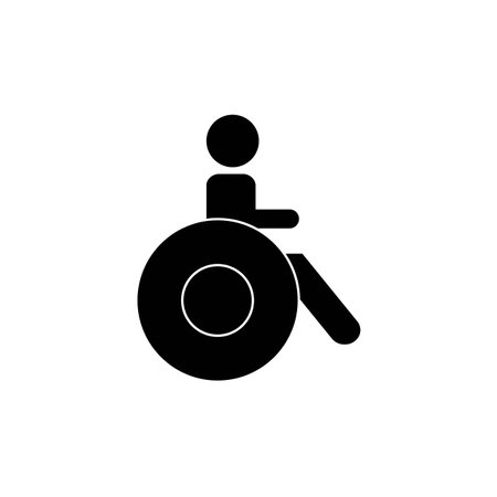 wheel chair icon logo vector design templateのイラスト素材